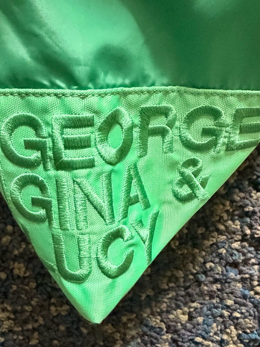 George Gina & Lucy 3HUT UP Bright Green Nylon Tote with Front Buckle Detail - Picture 4 of 7